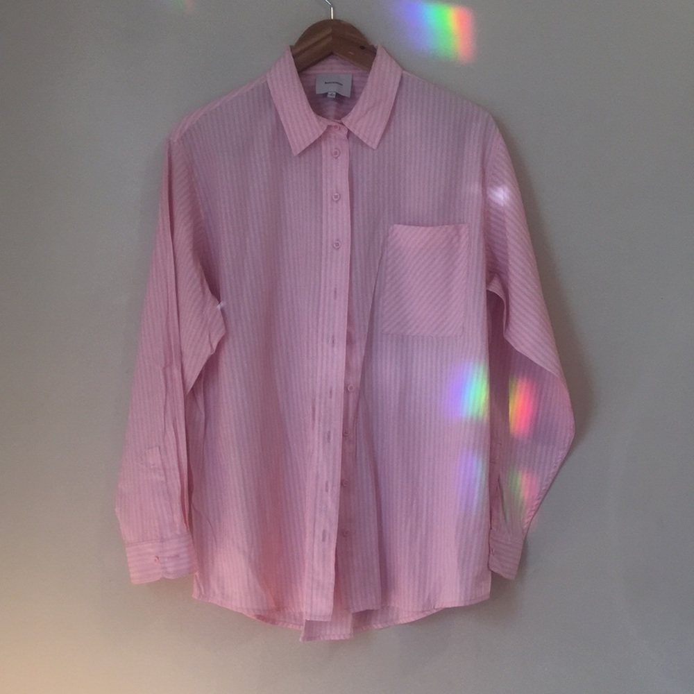 Reformation Pink Button-Down Shirt